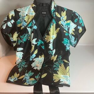 MSK Black Floral Kimono Top
